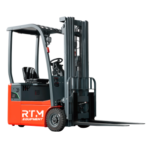 Carretilla eléctrica RTM CPD08–12SQ de litio con tres ruedas para espacios reducidos.