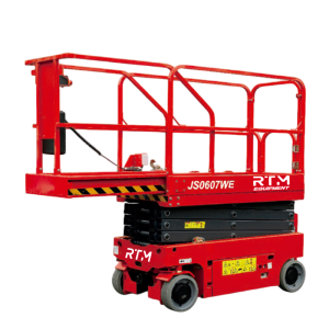 Plataforma elevadora eléctrica de tijera RTM JS0607WE con altura de trabajo 7,8 m